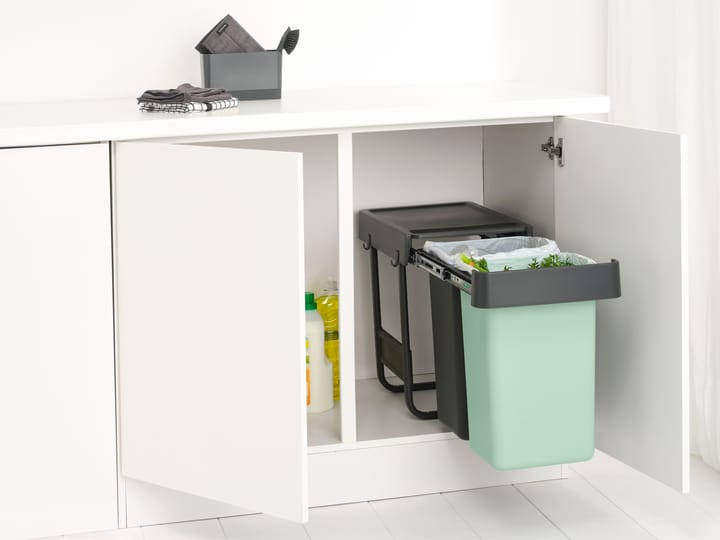 Cubos integrado Sort&Go, 2x15 L, Gris oscuro Brabantia