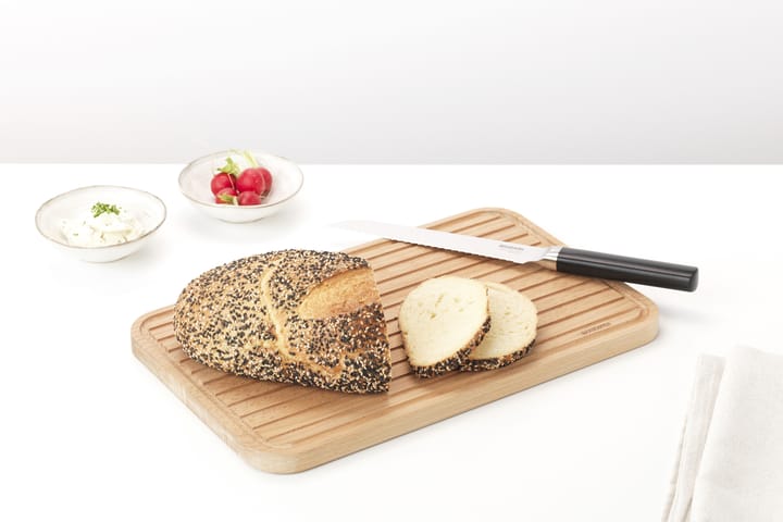 Cuchillo de pan Profile 35 cm, negro-acero inoxidable Brabantia