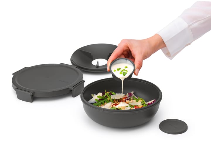 Ensaladera Make & Take 1,3 L, gris oscuro Brabantia