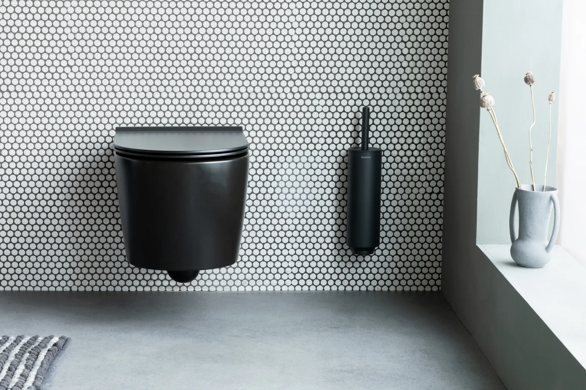 Escobilla con soporte MindSet, Mineral Infinite Grey, silicone Brabantia