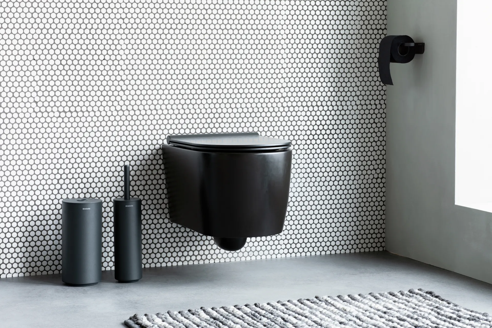 Escobilla con soporte MindSet, Mineral Infinite Grey, silicone Brabantia