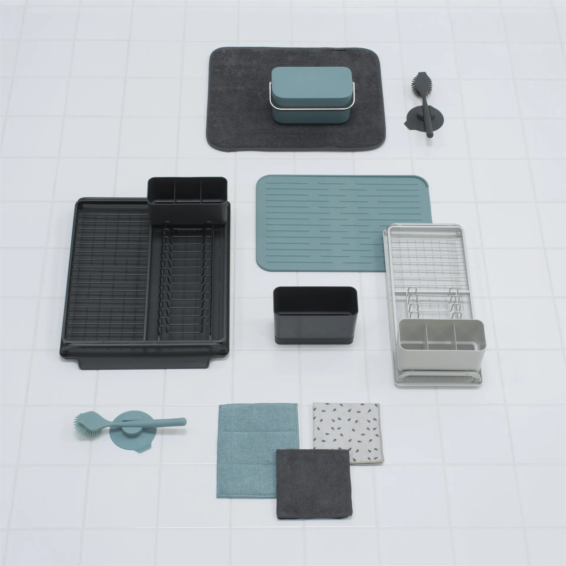 Escurreplatos compacto Brabantia, gris claro Brabantia