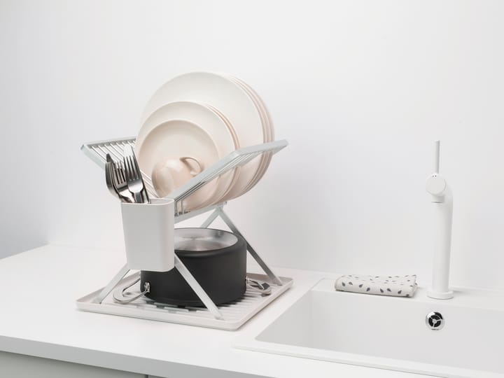 Escurreplatos plegable Sinkside 37 cm, gris claro Brabantia