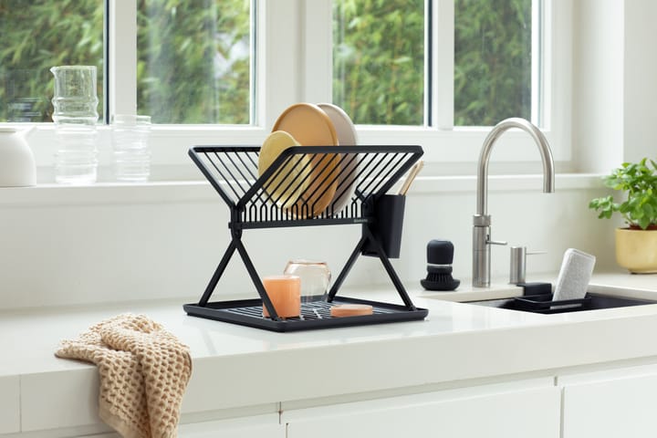 Escurreplatos plegable Sinkside 37 cm, gris oscuro Brabantia