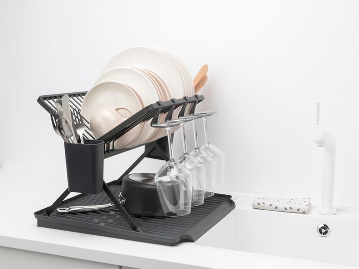 Escurreplatos plegable Sinkside 51 cm, gris oscuro Brabantia
