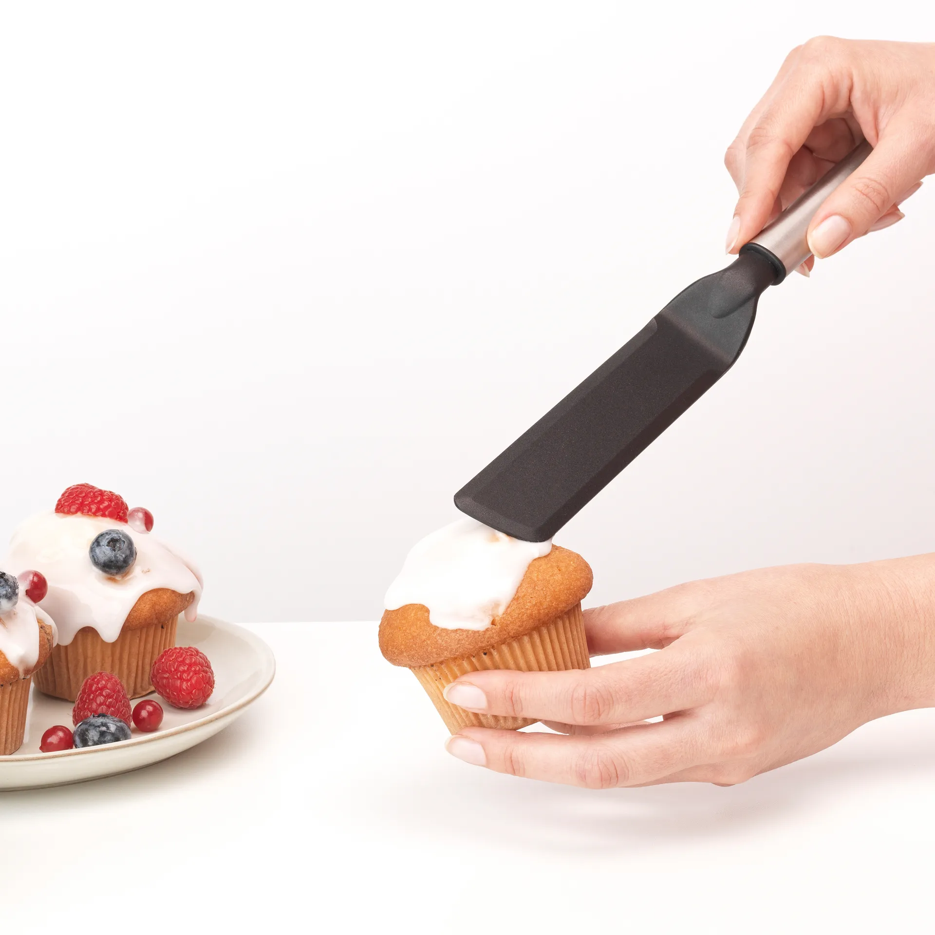 Espátula alargada antiadherente Profile, acero inoxidable Brabantia