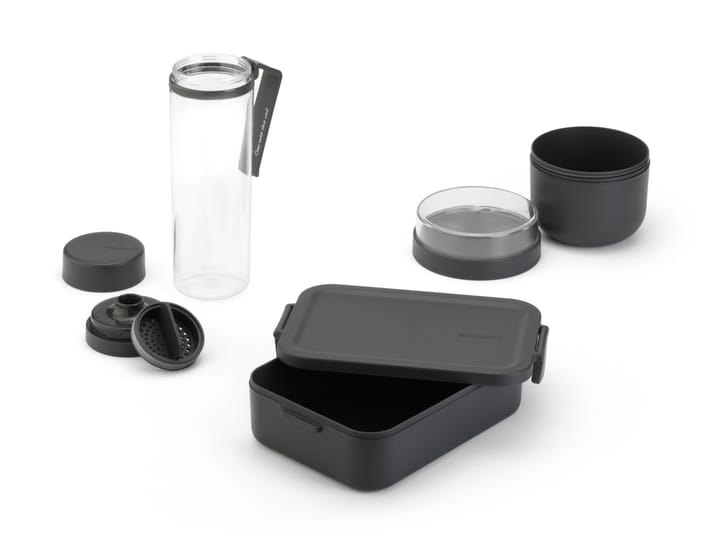 Make & Take Set de desayuno y almuerzo3 piezas, gris oscuro Brabantia