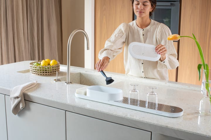 Organizador de fregadero SinkStyle, set de 2 piezas, Mineral Fresh White Brabantia