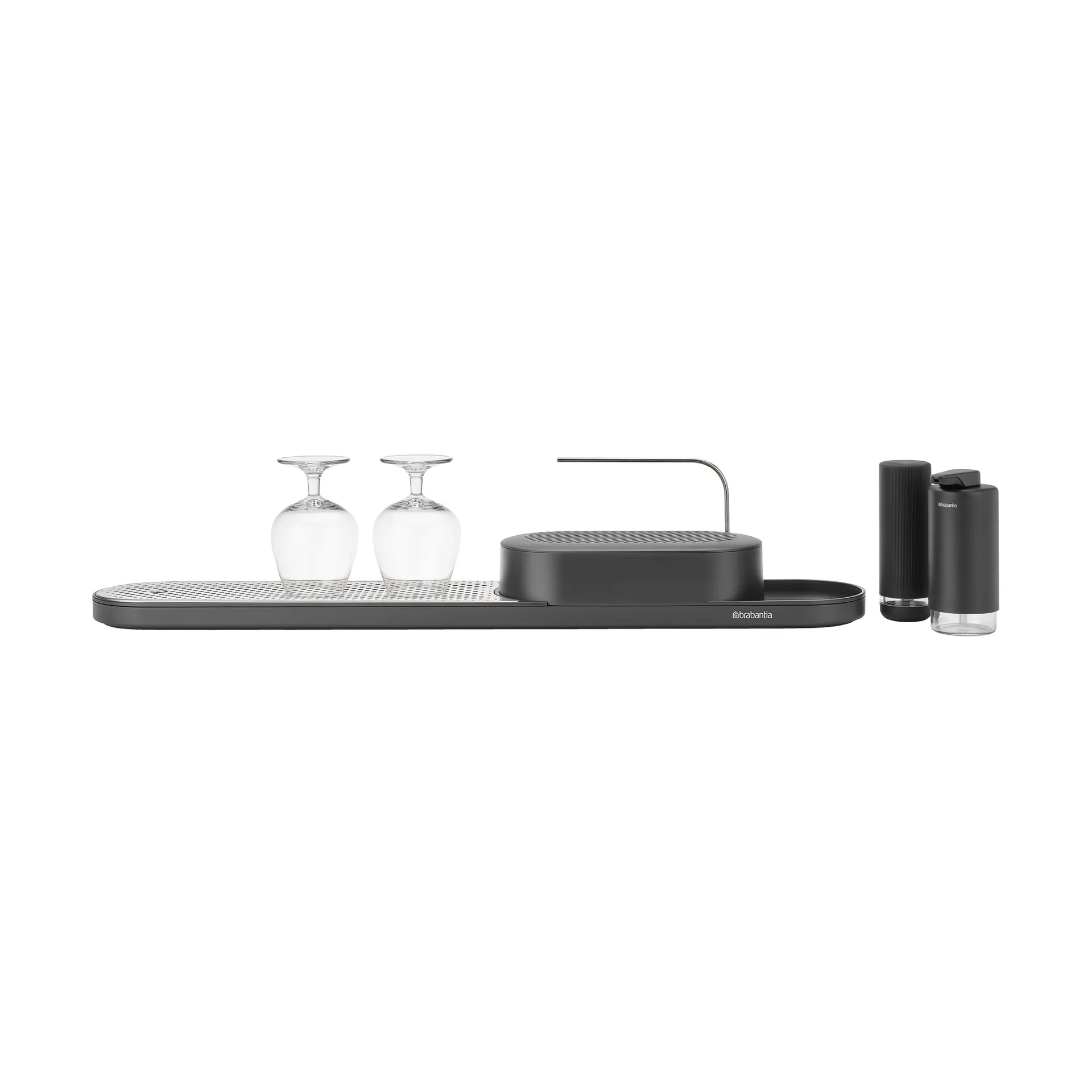 Organizador de fregadero SinkStyle, set de 4 piezas, Mineral Infinite Grey Brabantia