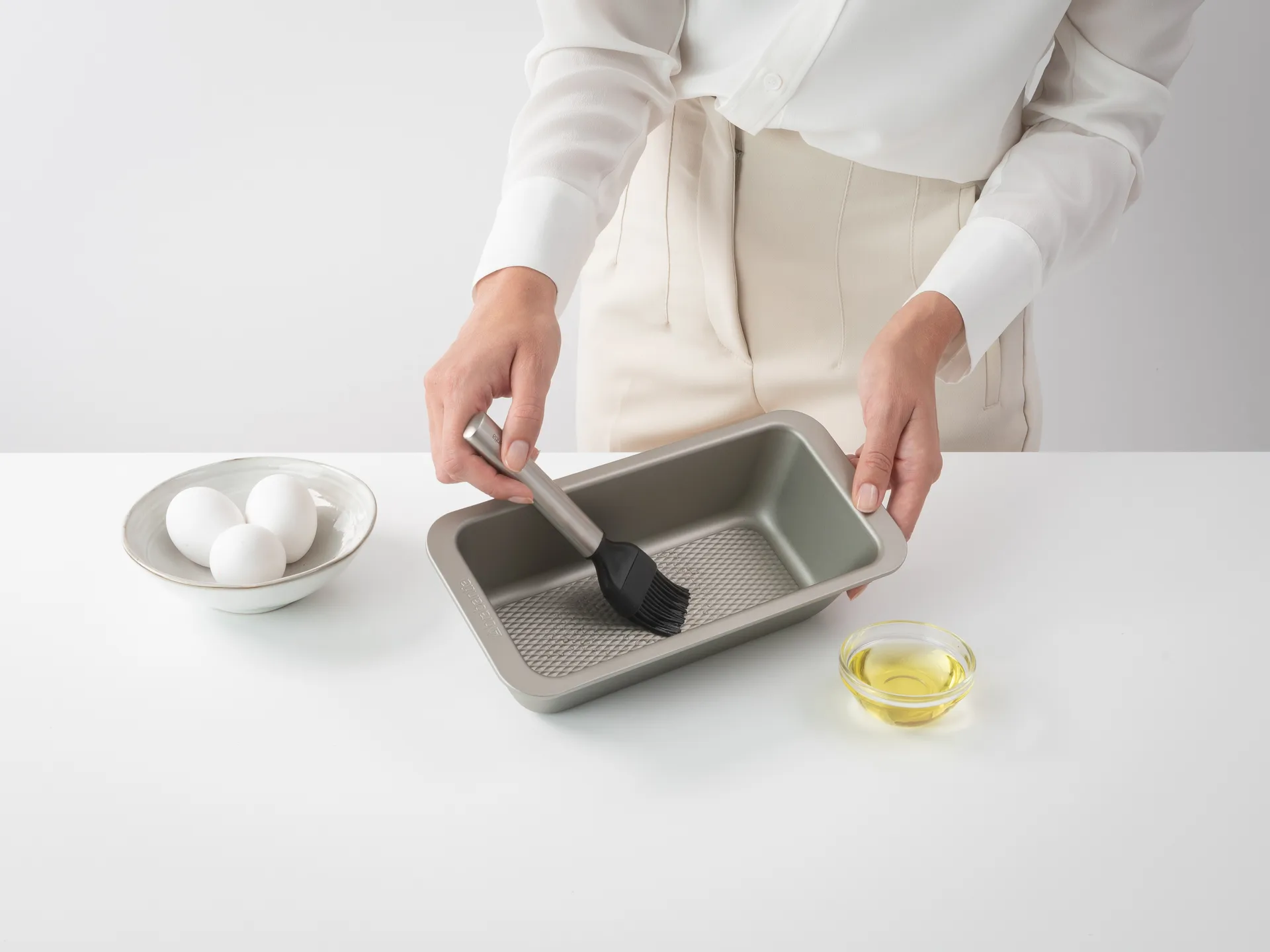 Pincel de pan Profile silicona grande, acero inoxidable Brabantia