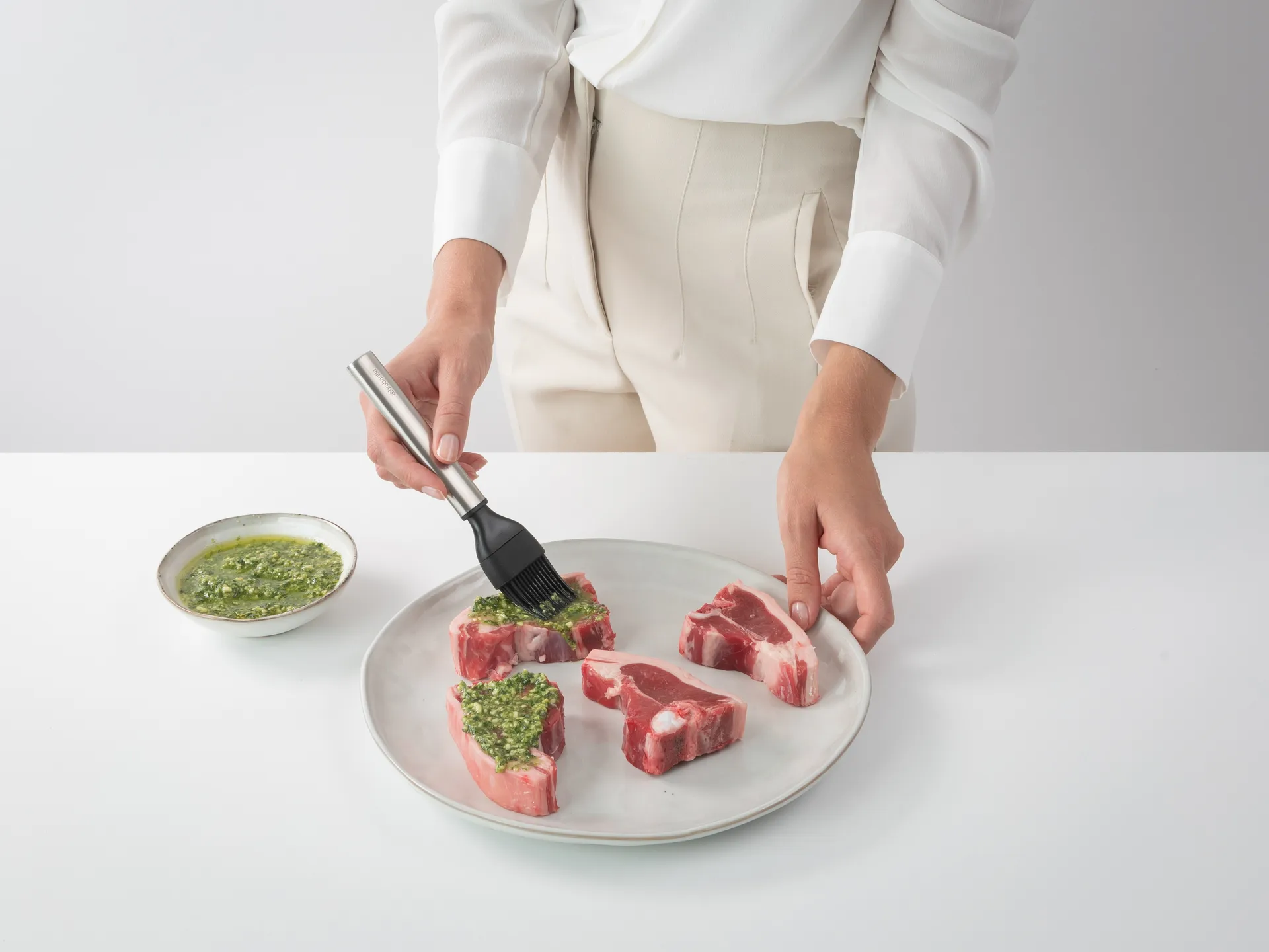 Pincel de pan Profile silicona grande, acero inoxidable Brabantia