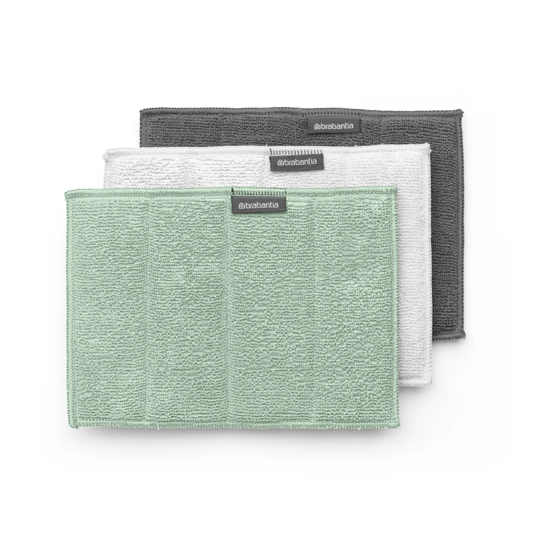 Set de 3 almohadillas de microfibra para limpiar Sinkside, Jade green Brabantia