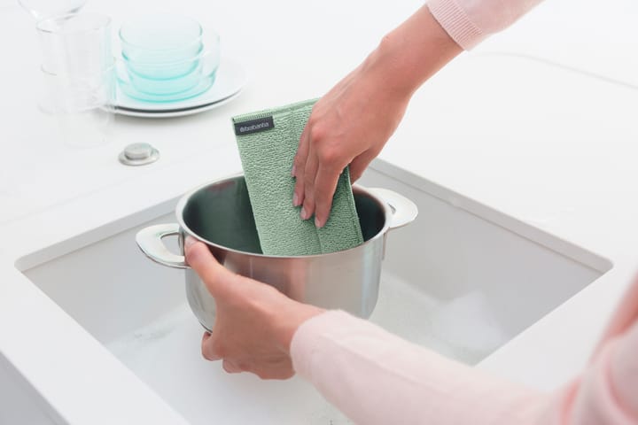 Set de 3 almohadillas de microfibra para limpiar Sinkside, Jade green Brabantia