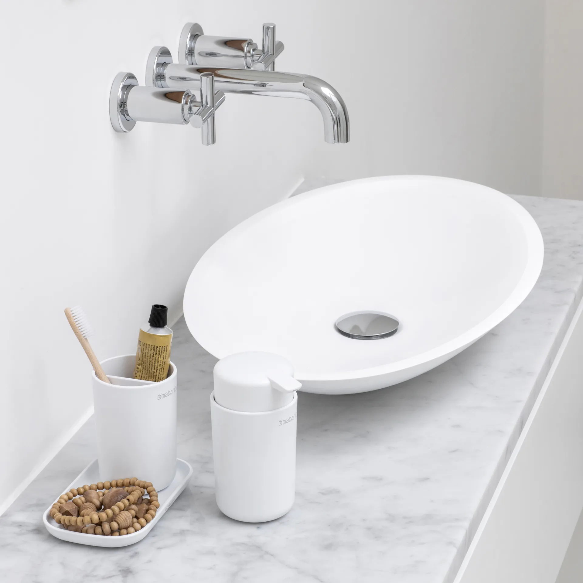 Set de accesorios para el baño ReNew Brabantia, blanco Brabantia