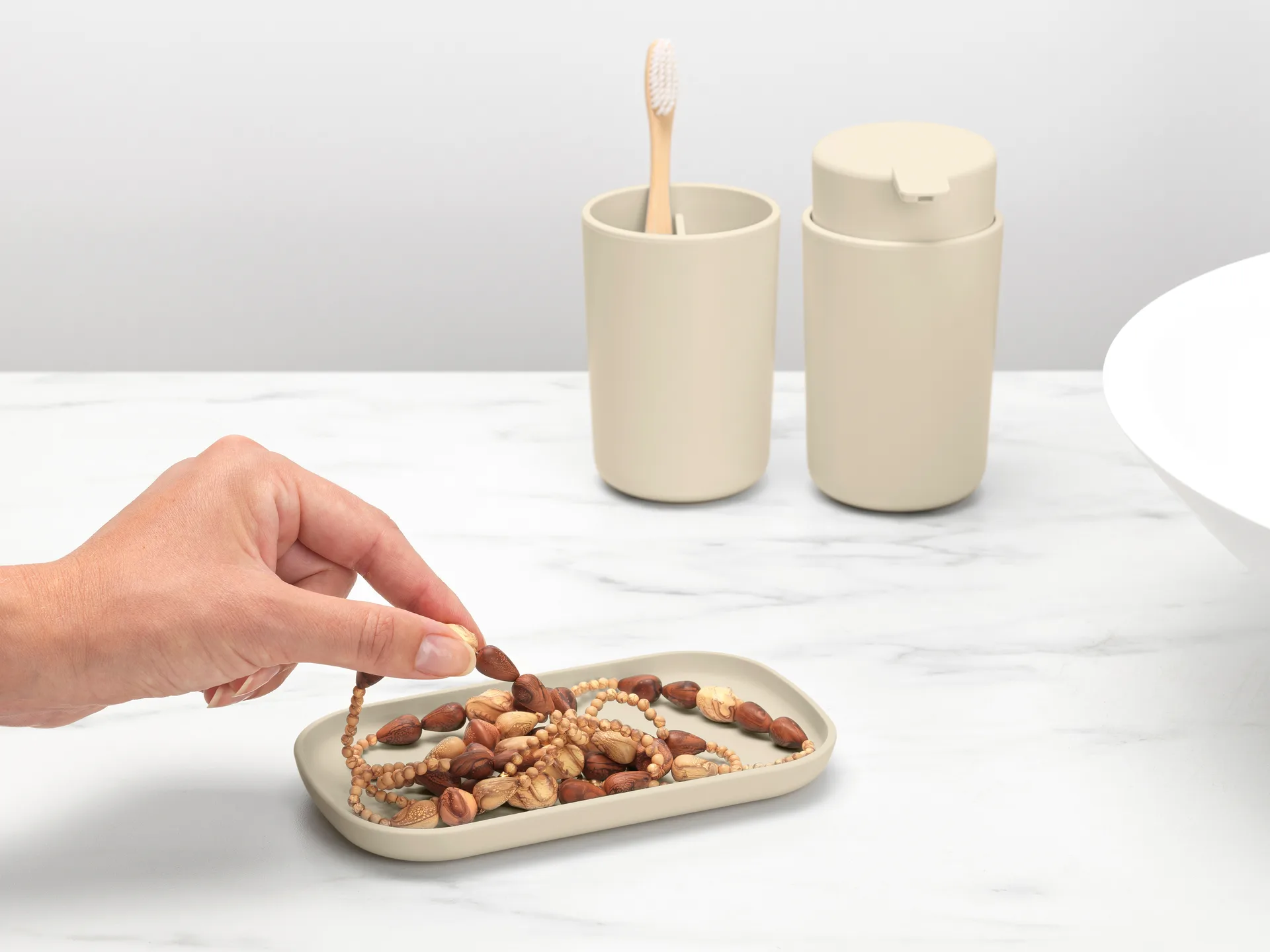 Set de accesorios para el baño ReNew Brabantia, Soft Beige Brabantia