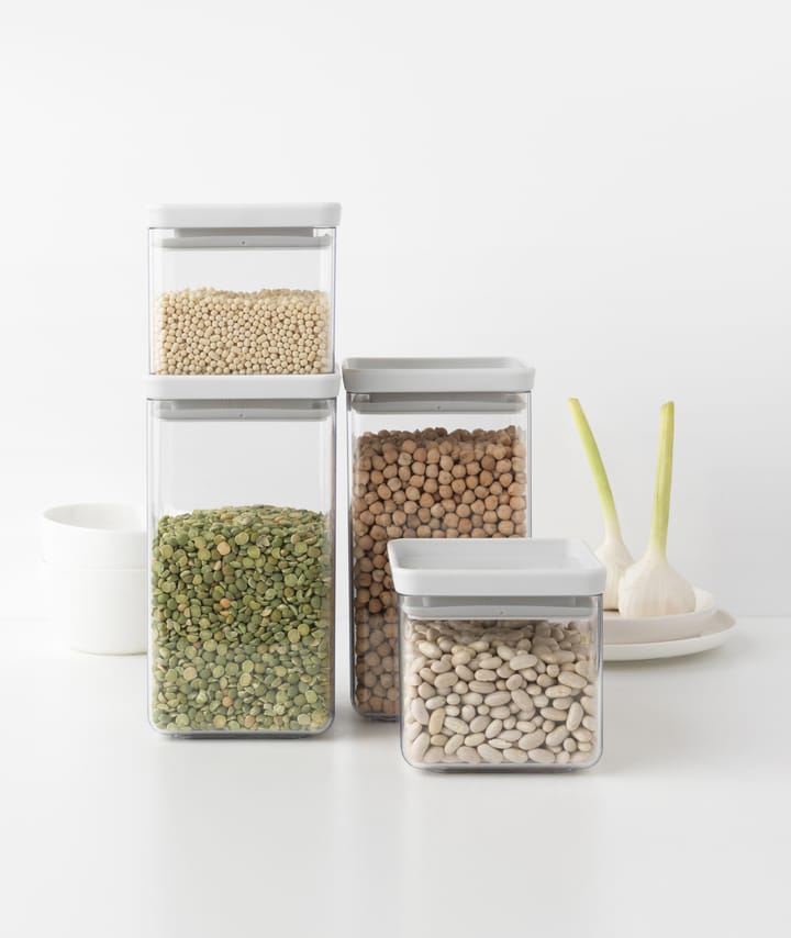 Set de botes cuadrados TASTY+, gris claro Brabantia