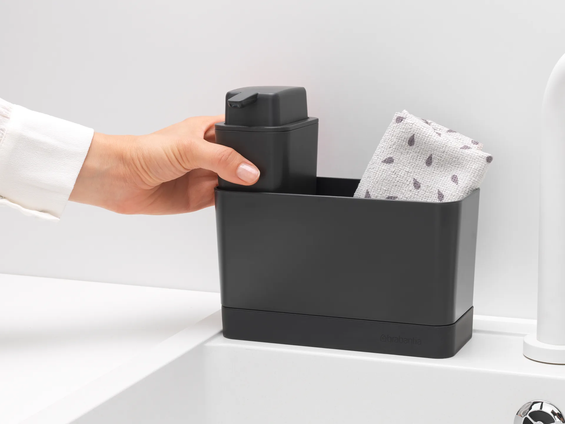 Set organizador para el fregadero Brabantia, gris oscuro Brabantia