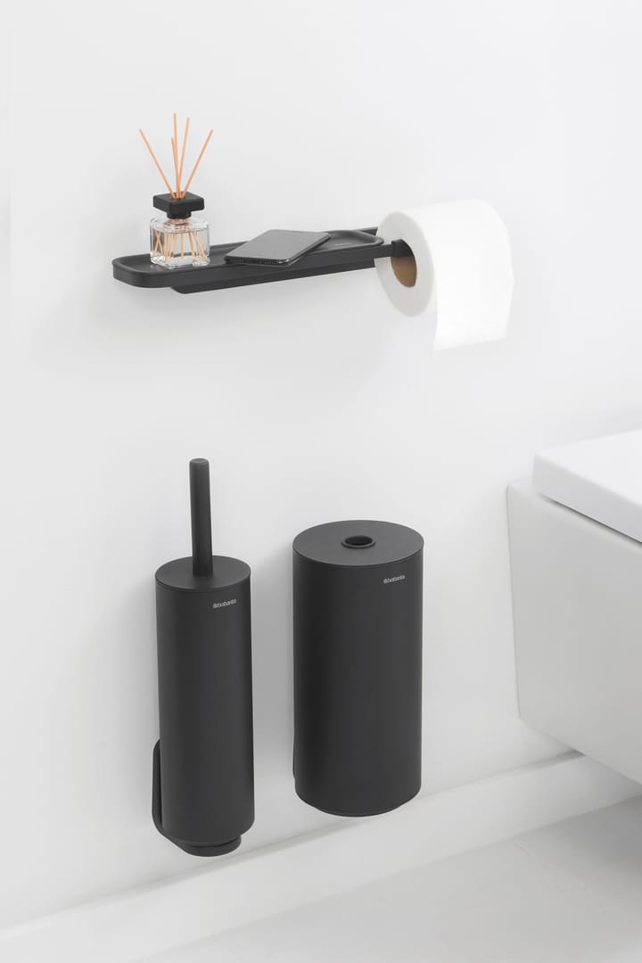 Soporte de papel higiénico con estante MindSet, Mineral Infinite Grey Brabantia