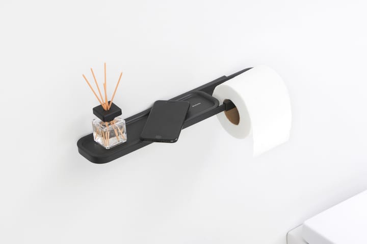 Soporte de papel higiénico con estante MindSet, Mineral Infinite Grey Brabantia