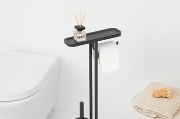 Soporte papel higiénico y escobilla con estante MindSet - Mineral Infinite Grey, silicone - Brabantia