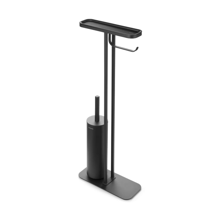Soporte papel higiénico y escobilla con estante MindSet, Mineral Infinite Grey Brabantia