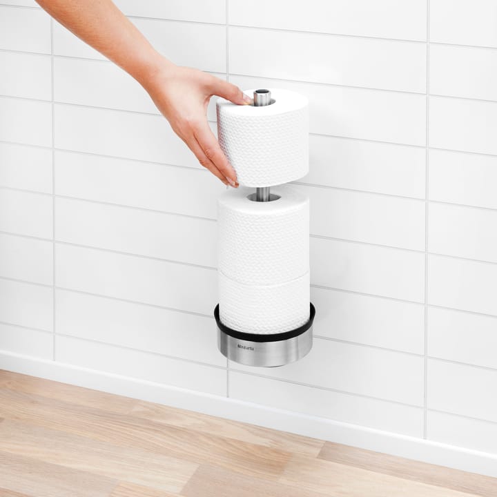 Soporte portarrollos baño Profile, acero mate Brabantia