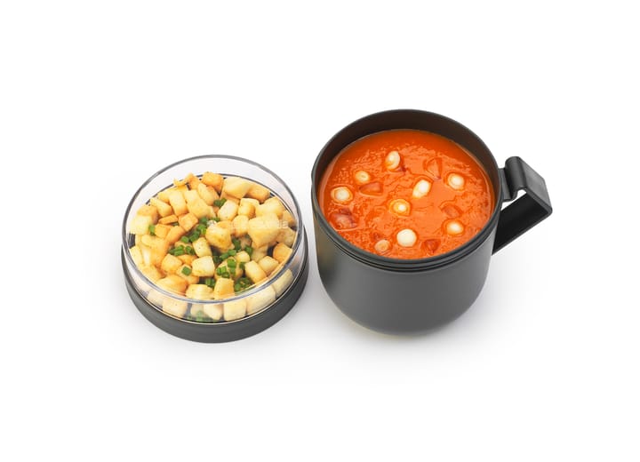 Taza de sopa Make & Take 0,6 L, gris oscuro Brabantia
