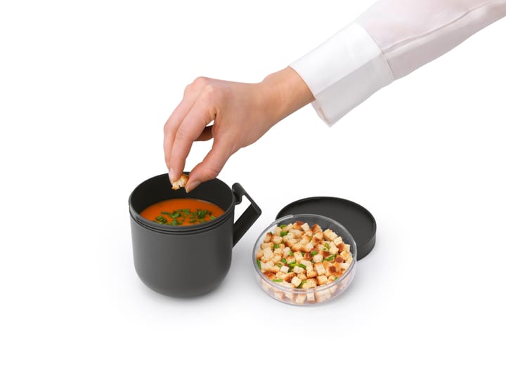 Taza de sopa Make & Take 0,6 L, gris oscuro Brabantia