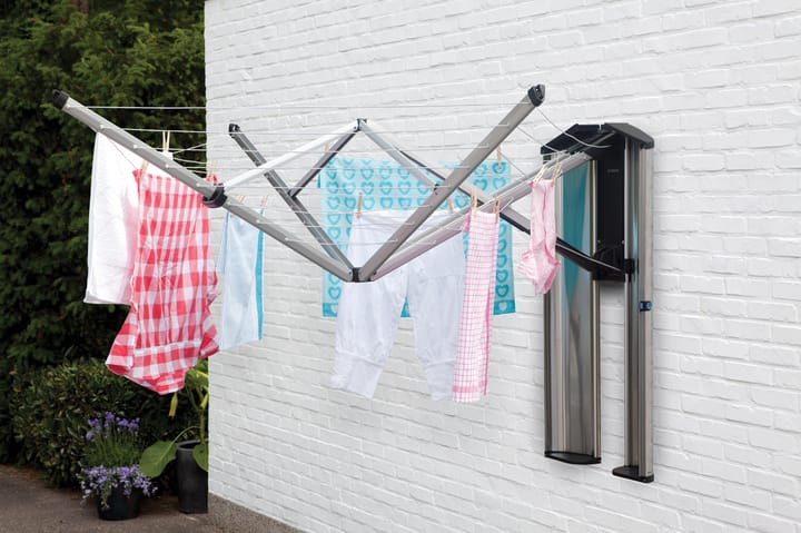 Tendedero WallFix 24 m con caja de protección, Gris Brabantia