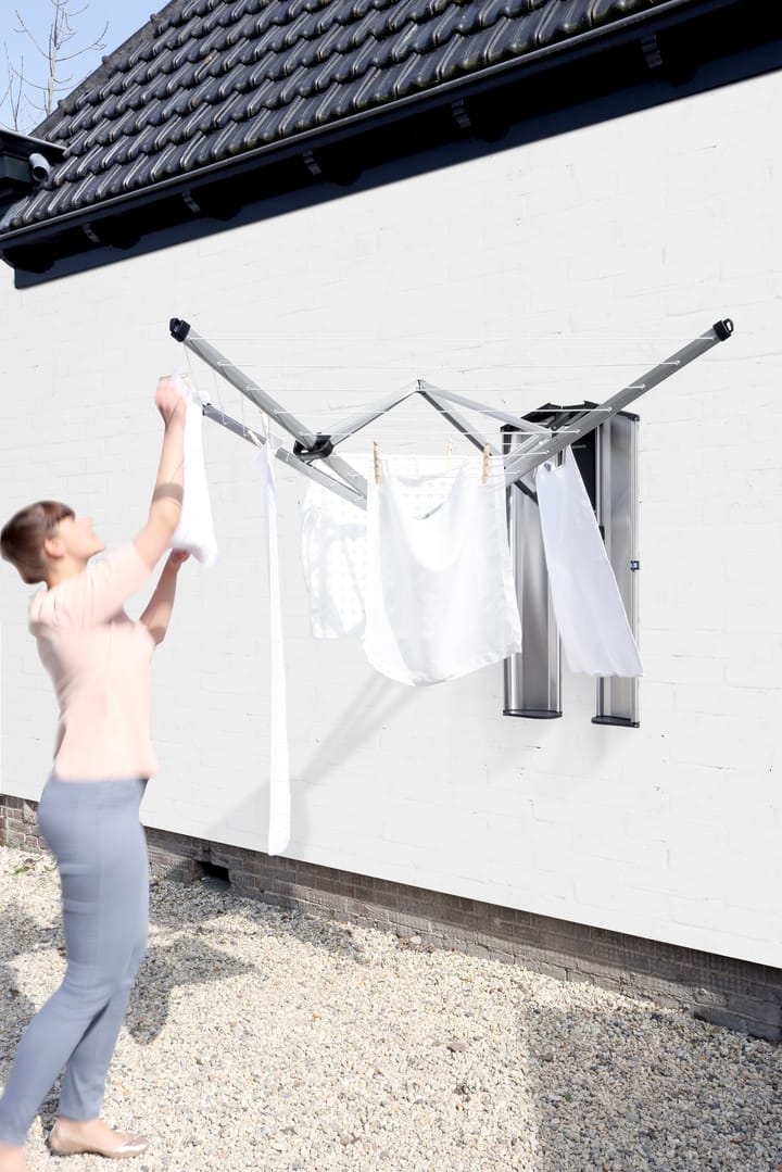 Tendedero WallFix 24 m con caja de protección, Gris Brabantia