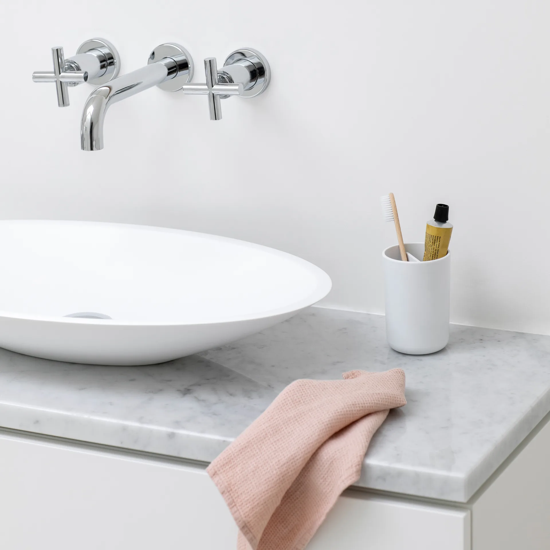 Vaso para cepillos de dientes ReNew Brabantia, blanco Brabantia