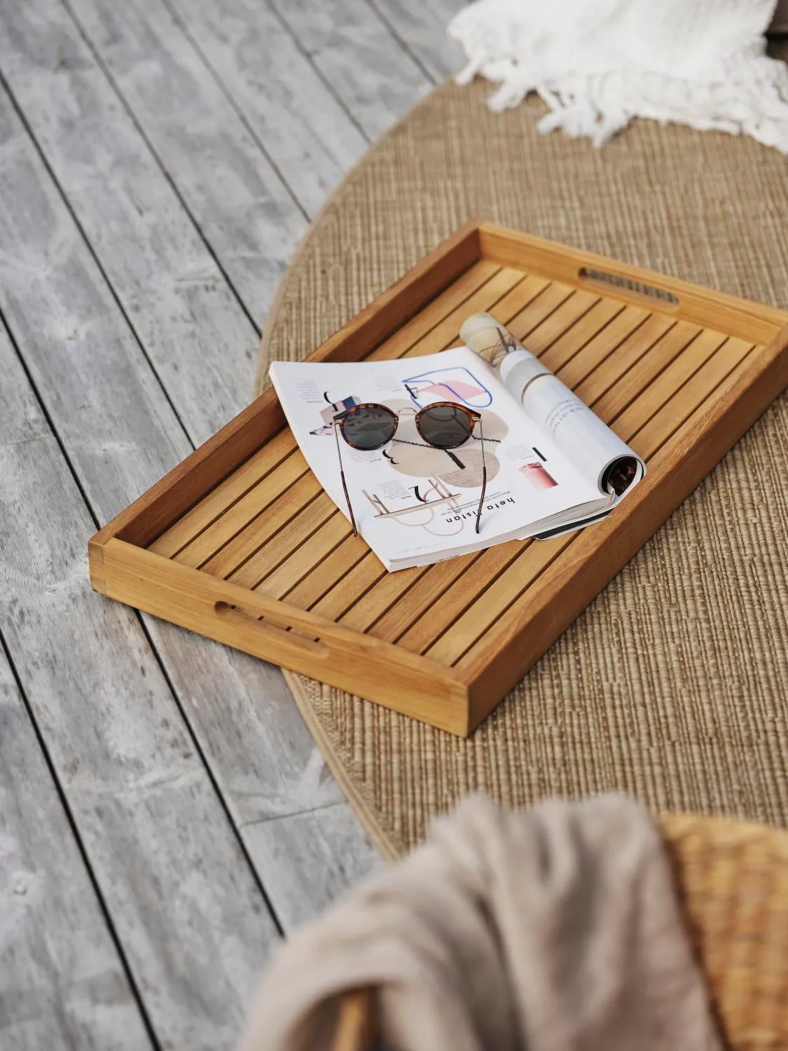 Bandeja Turin 70x40 cm, Natural Brafab