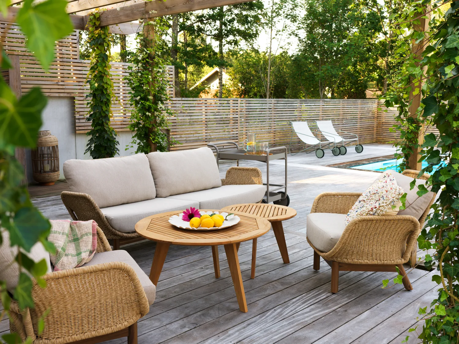 Butaca Lily, Twist straw-plush wheat Brafab