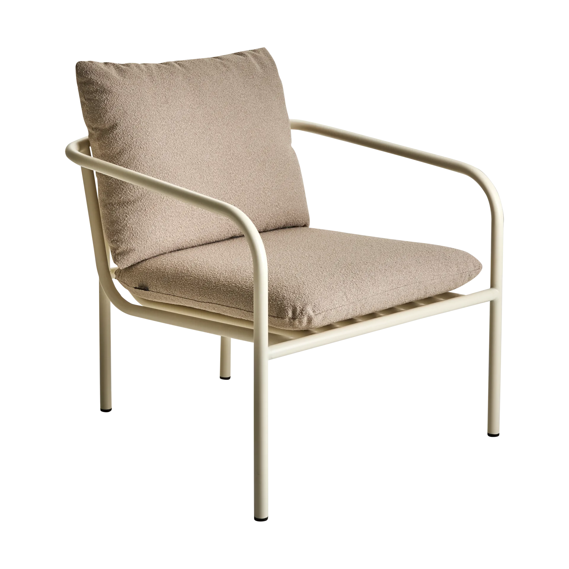 Butaca Lounge Bendt, Teddy beige-pearl white Brafab