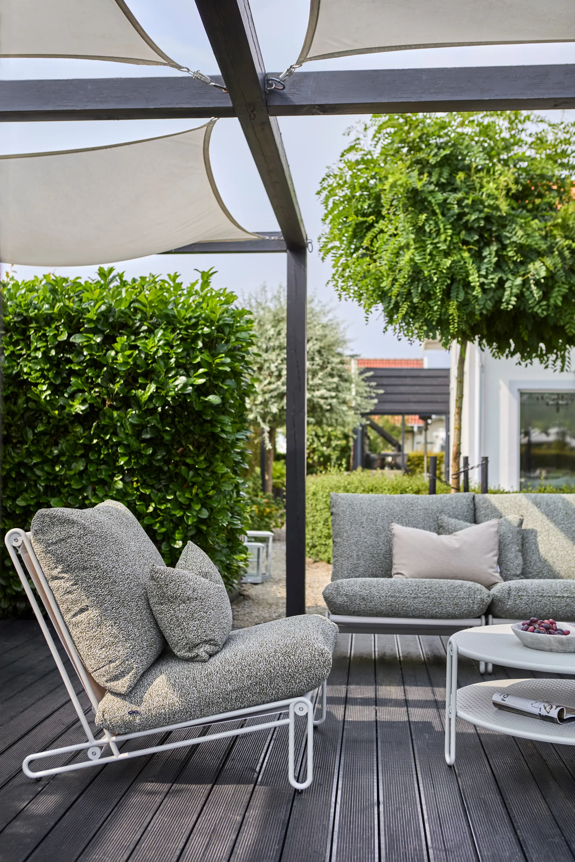 Butaca Lounge Blixt, Light grey-teddy verde Brafab