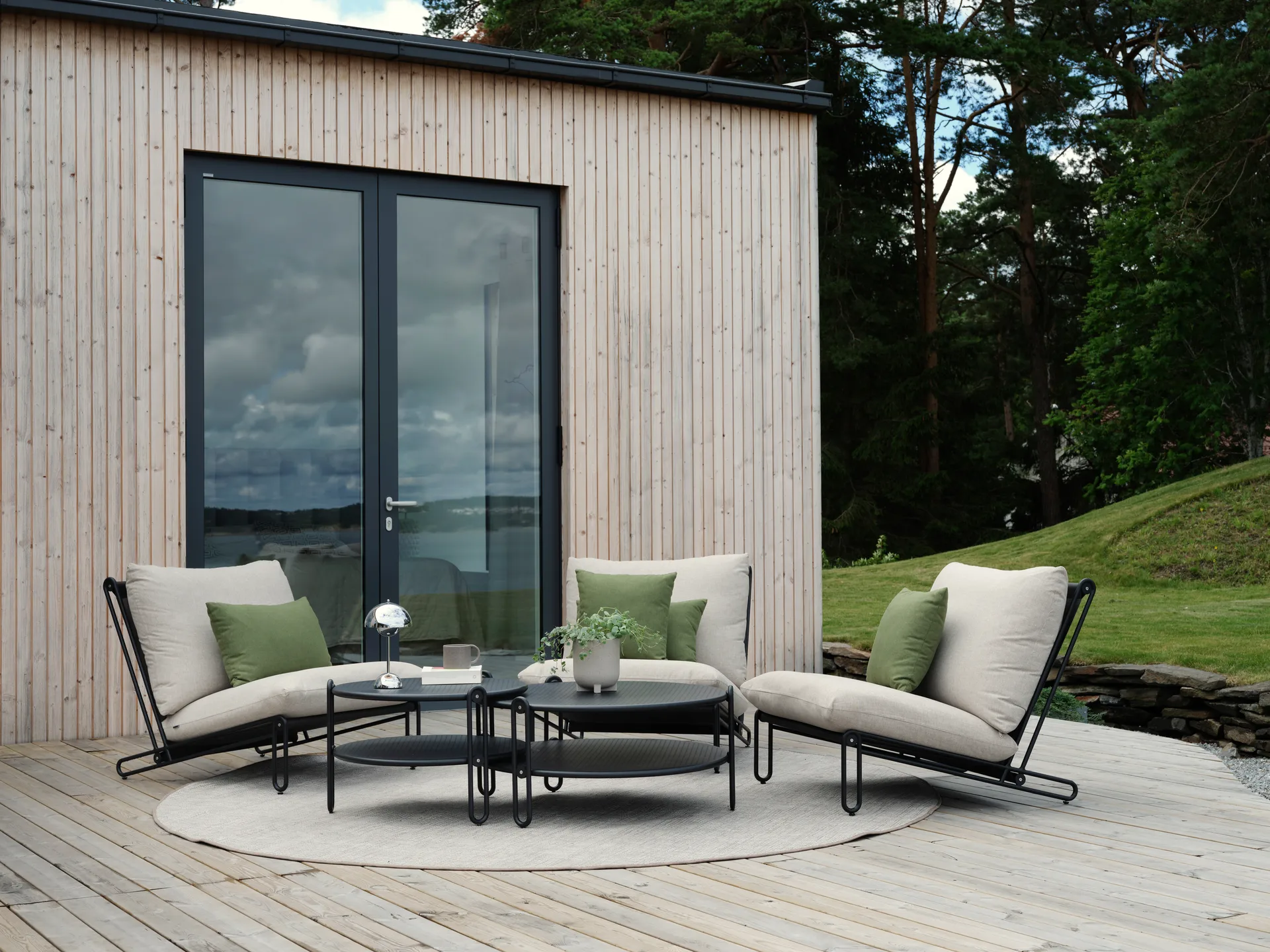 Butaca Lounge Blixt, Negro-clay beige Brafab