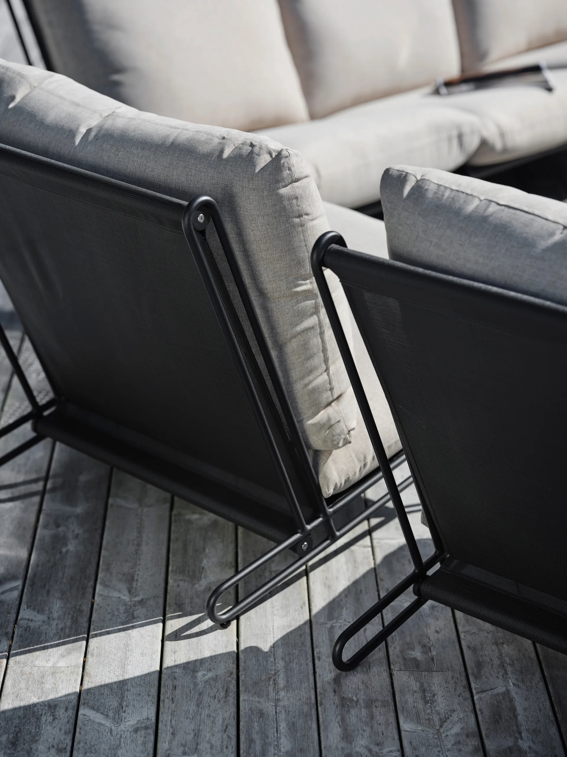 Butaca Lounge Blixt, Negro-sky grey Brafab