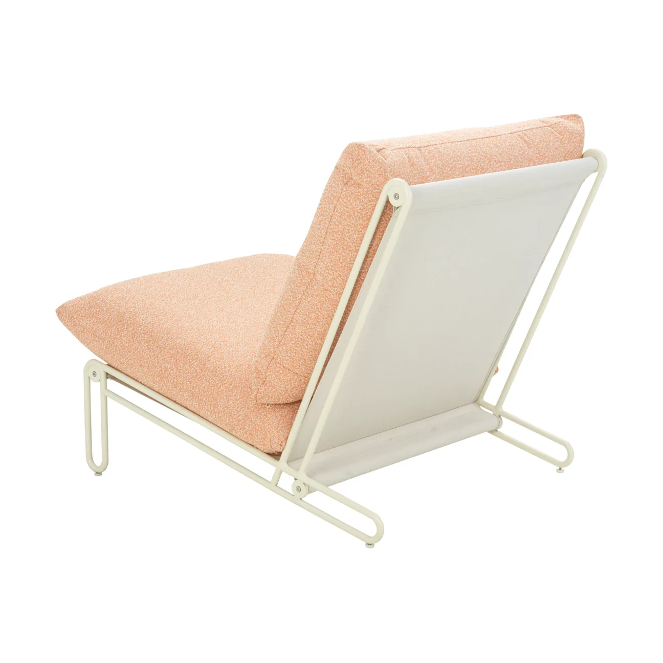 Butaca lounge Blixt, Pearl white-teddy orange Brafab