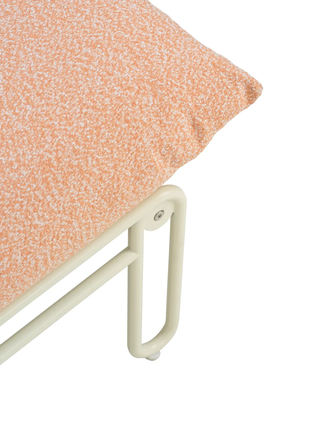Butaca lounge Blixt, Pearl white-teddy orange Brafab