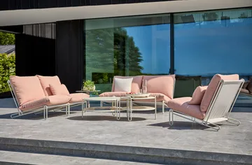 Butaca lounge Blixt - Pearl white-teddy orange - Brafab