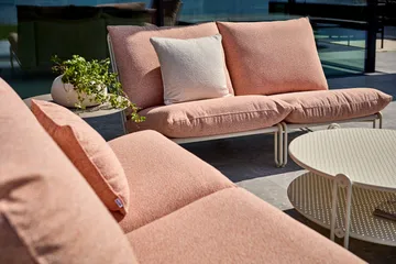 Butaca lounge Blixt - Pearl white-teddy orange - Brafab