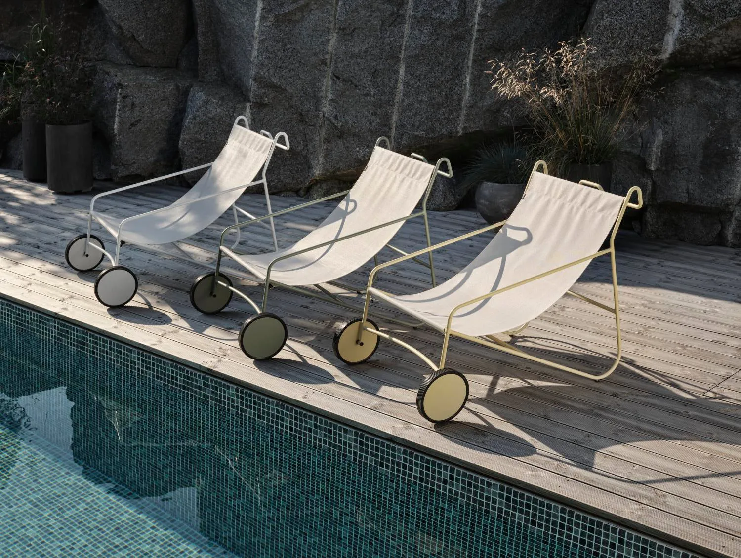 Butaca lounge Poul Chair , Dusty green-blanco Brafab