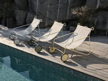 Butaca lounge Poul Chair  - Dusty green-blanco - Brafab