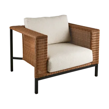 Butaca Lounge Shell - Teddy rice-negro - Brafab