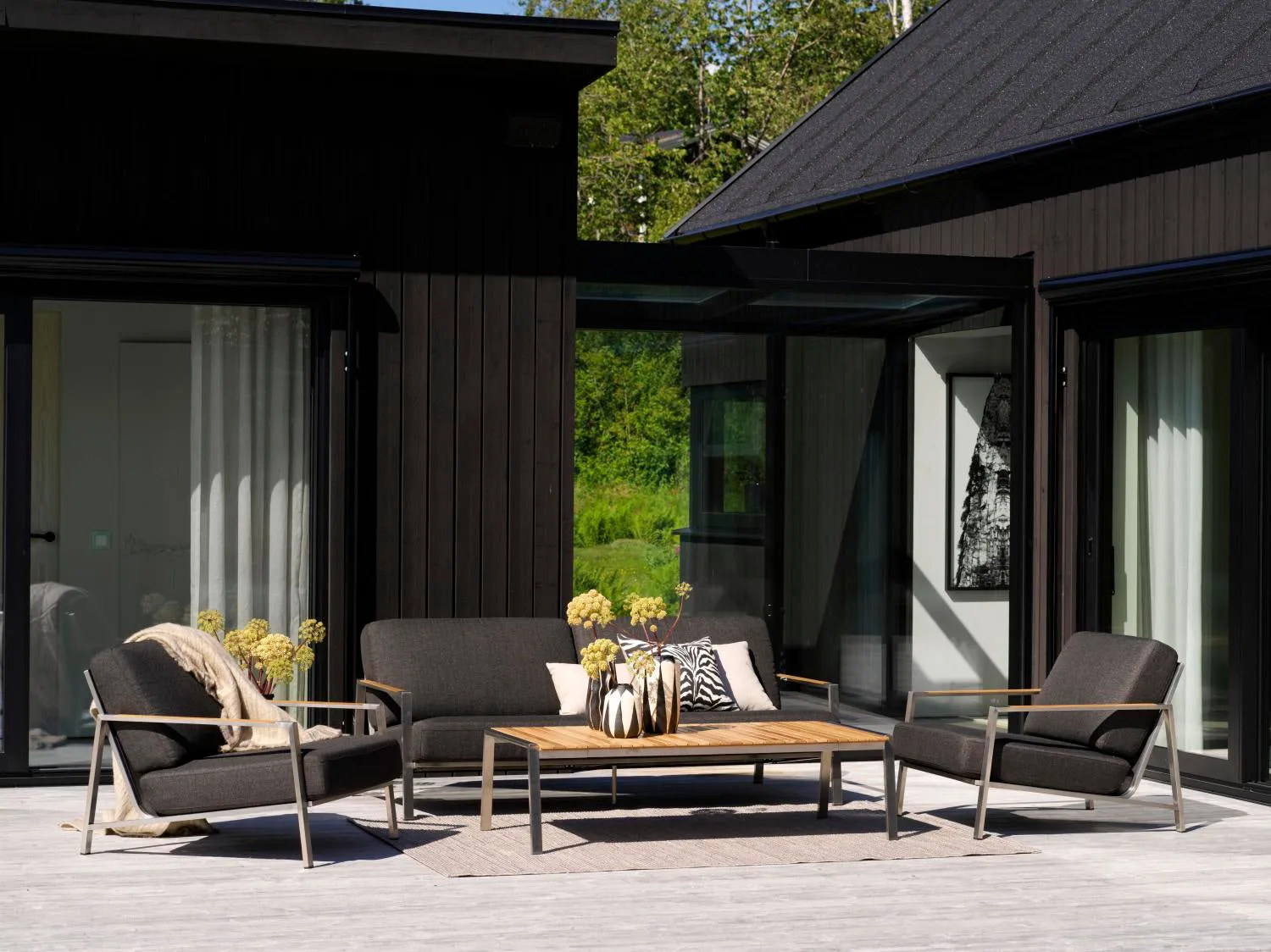 Butaca Naos, Acero inoxidable-nearly black Brafab