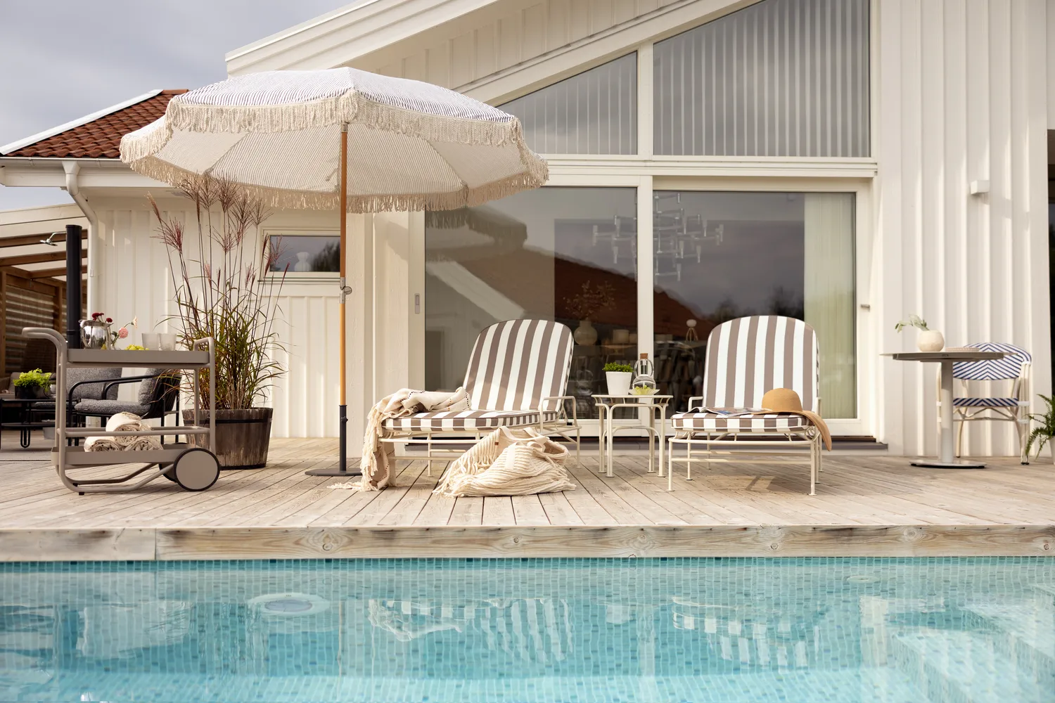 Carrito de servicio Trolly 88x59 cm, Caqui Brafab