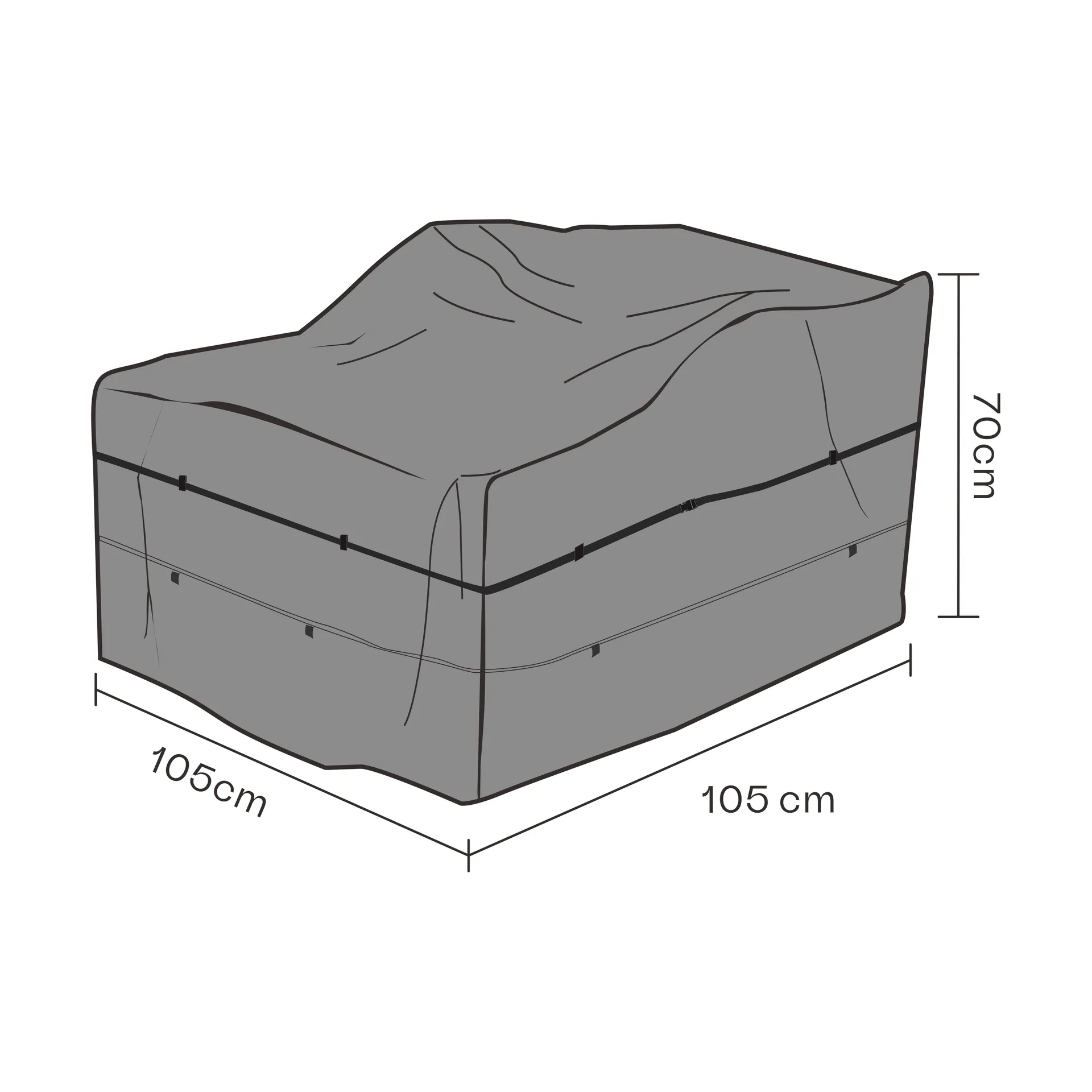 Funda protectora para Butaca Brafab, Negro 105 cm Brafab