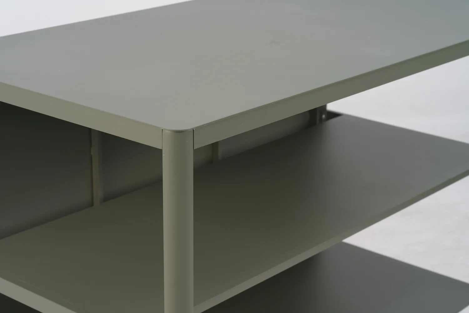 Kelia cocina de exterior con banco y estantes, Nordic green, 121x91x64 cm Brafab