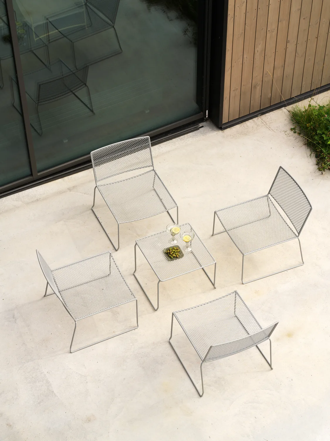 Mesa auxiliar Haru, Slate grey, 54x54 cm Brafab