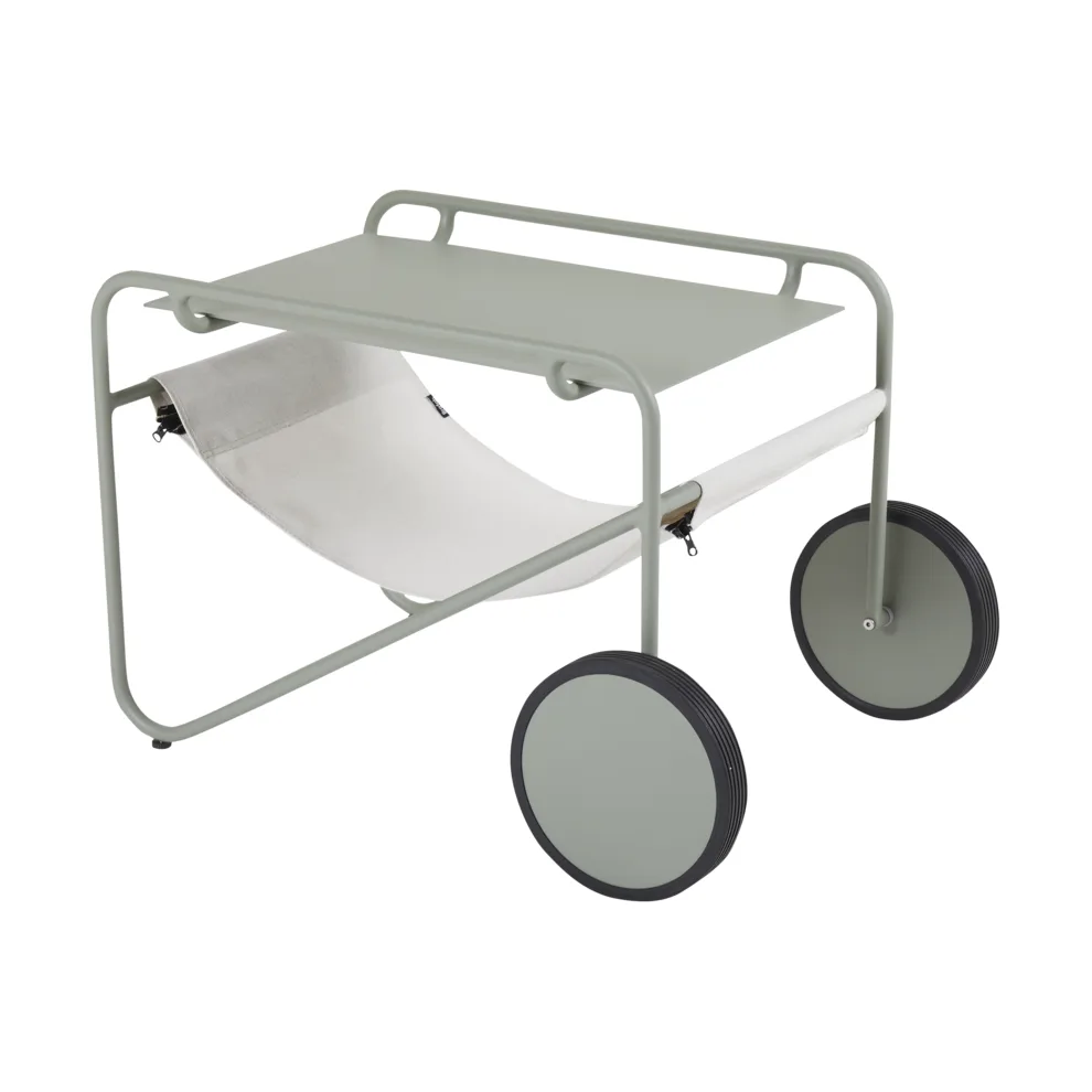 Mesa auxiliar Poul Table, Dusty green-off white, 72x44 cm Brafab